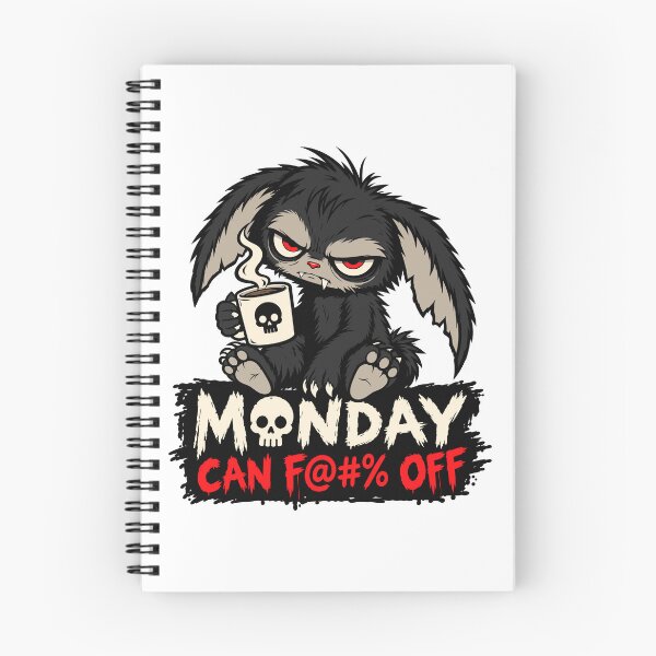 Item preview, Monday Can F@#% Off — Creepy Cute Bunny Monster designed and sold by Weasel Graphix.