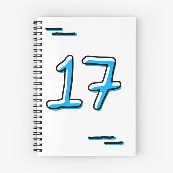 Item preview, Number 17 - Bold Blue Artistic Numeral Design designed and sold by Dyche Studio.