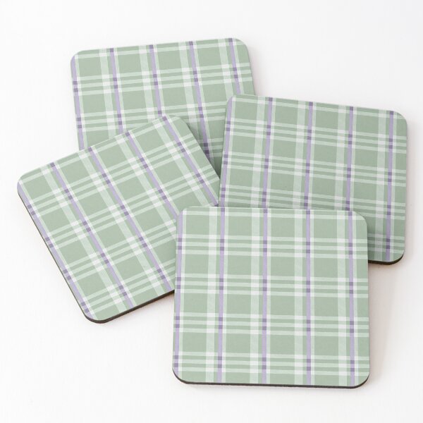 Item preview, Reynolds fun flannel inspired pattern - green with purple stripe designed and sold by ReynoldsFun.