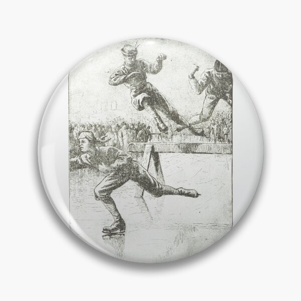 Item preview, Vintage Ice Skating Hurdles Illustration designed and sold by Antique Science Press.