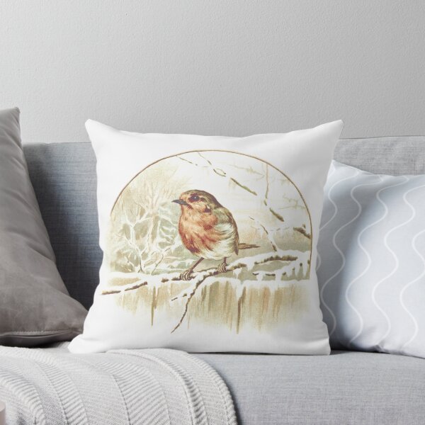 Item preview, Vintage Winter Robin on Snowy Branch Lithograph designed and sold by Antique Science Press.