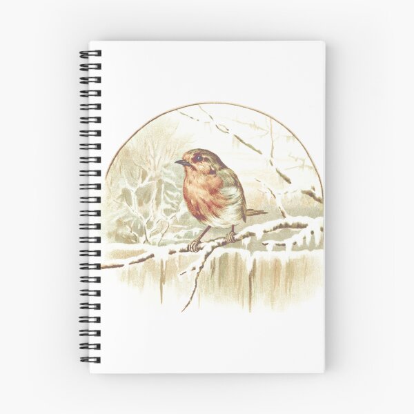 Item preview, Vintage Winter Robin on Snowy Branch Lithograph designed and sold by Antique Science Press.
