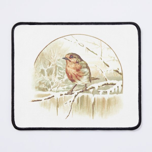 Item preview, Vintage Winter Robin on Snowy Branch Lithograph designed and sold by Antique Science Press.