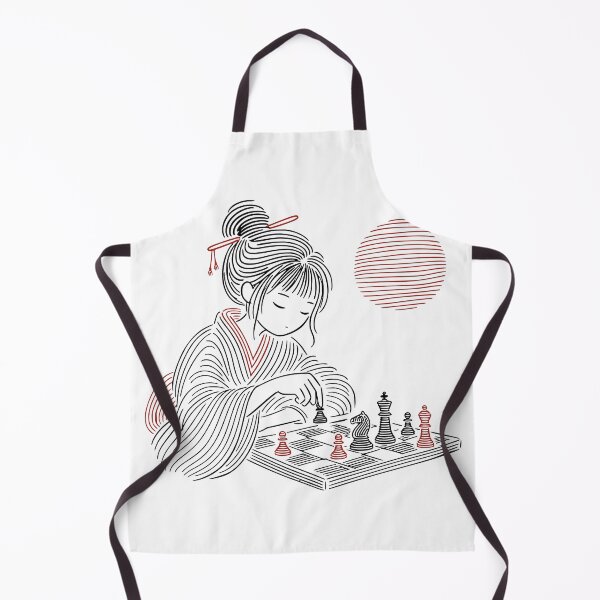 Item preview, Child playing chess (Lineart) designed and sold by rolfzogg.