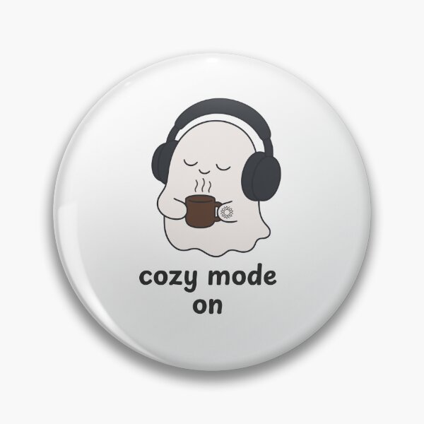 Item preview, Cozy Ghost Drinking Coffee | Cozy Mode On Aesthetic designed and sold by suncorner28.