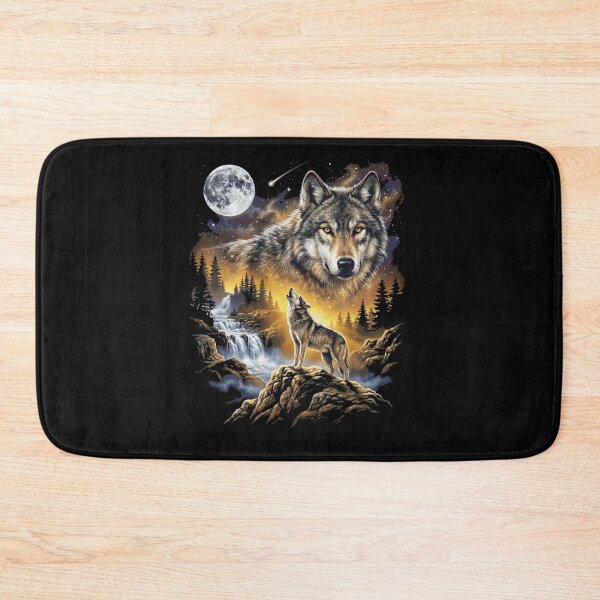 Item preview, Wolf Howling at the Moon Forest Wildlife Art Design Performance designed and sold by ArtByimamS.
