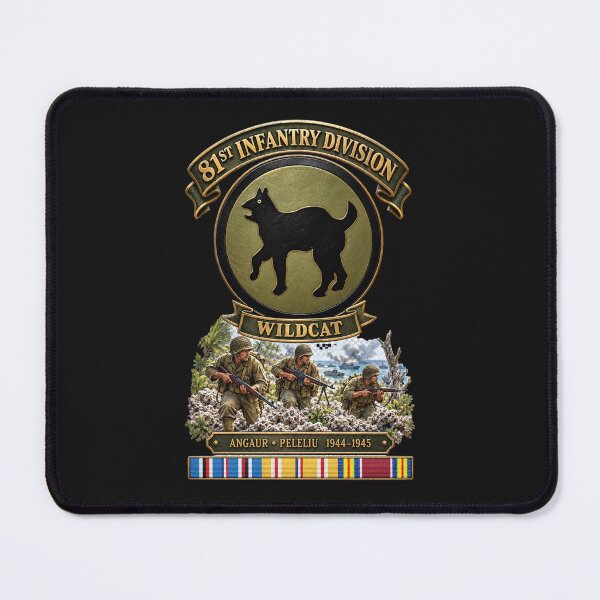 Item preview, 81st Infantry Division (Wildcat) - Angaur, Peleliu - 1944-1945 w PAC SVC - 3D - Enhanced designed and sold by Military Insignia Products.