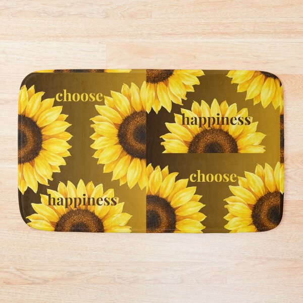 Item preview, Bright Yellow Sunflowers Choose Happiness Design designed and sold by DOVE Creative Studios.