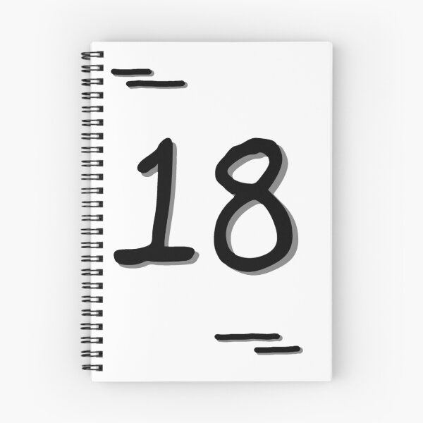 Item preview, Number 18 - Bold Black Artistic Numeral Design designed and sold by Dyche Studio.
