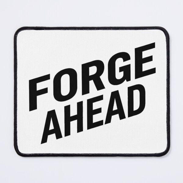 Item preview, FORGE AHEAD Progress and Determination Industrial Quote Badge designed and sold by GeniusCorner.