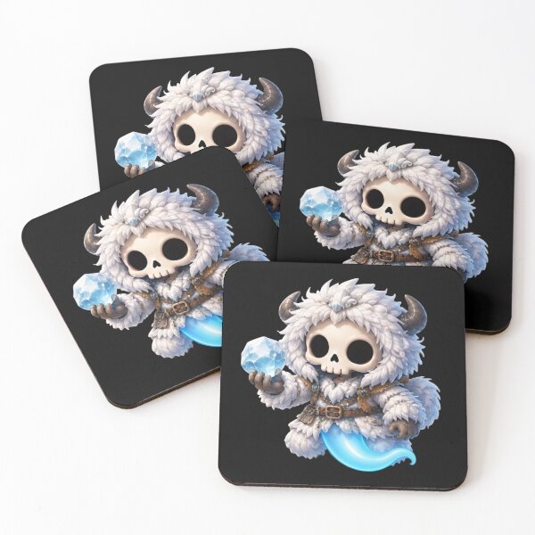 Item preview, Yeti | Cute Snow Monster Skeleton Spirit | Bonnie Fantasy & Legends Collection designed and sold by Zaru Art Studio.