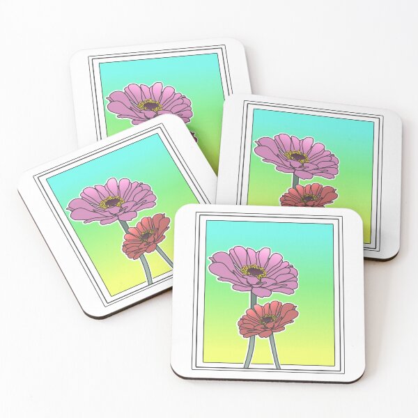 Item preview, Zinnias Flowers designed and sold by AndreSimplePoly.