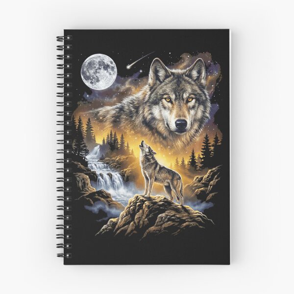 Item preview, Wolf Howling at the Moon Forest Wildlife Art Design Performance designed and sold by leevekaArt.