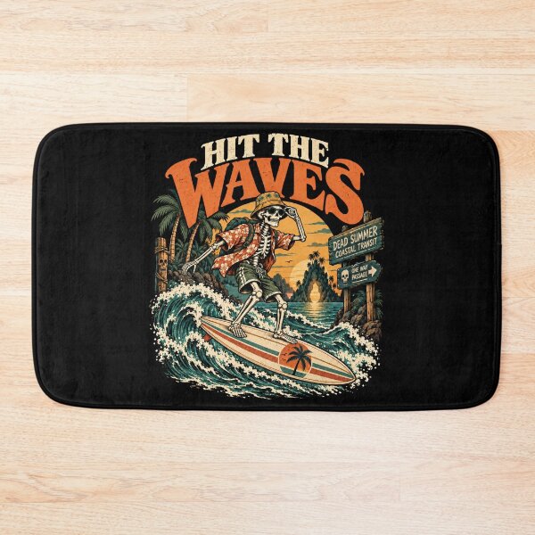 Item preview, Hit The Waves – Vintage Skeleton Surf Adventure designed and sold by PhilllandArt.