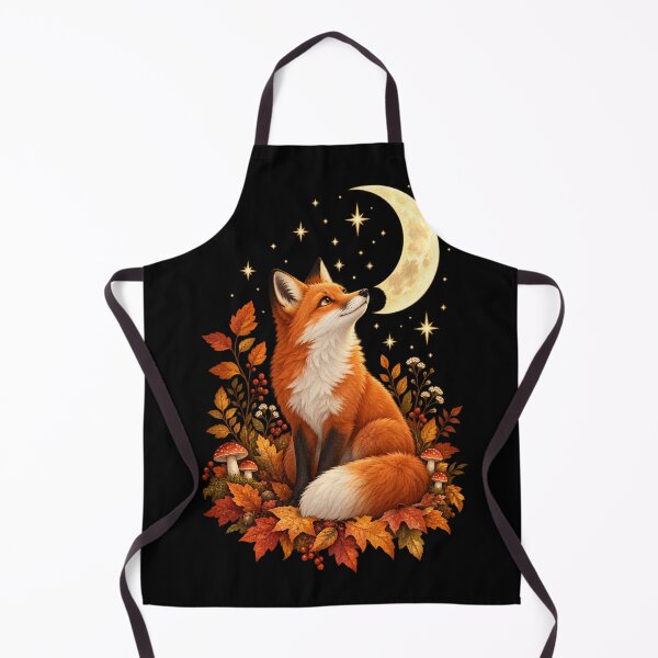 Item preview, The autumn fox gazes at the moon and stars designed and sold by SasukiMedia.