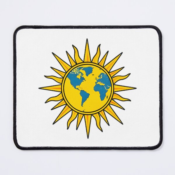 Item preview, Vintage Sun and Earth World Map Celestial Art designed and sold by Pyt27.