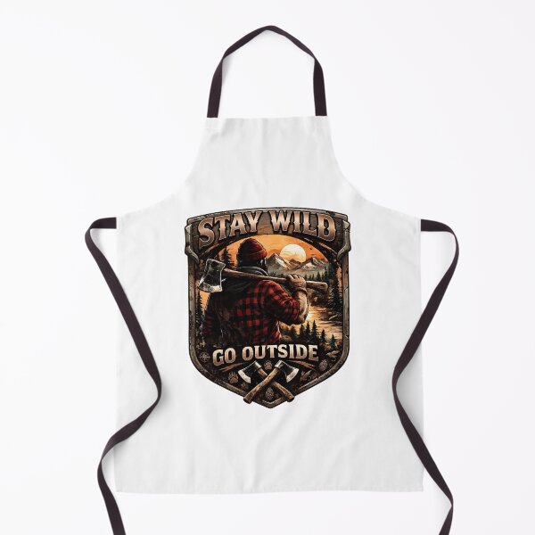 Item preview, Stay Wild Go Outside Lumberjack Camping Axe Mountain designed and sold by Moad Fahim.
