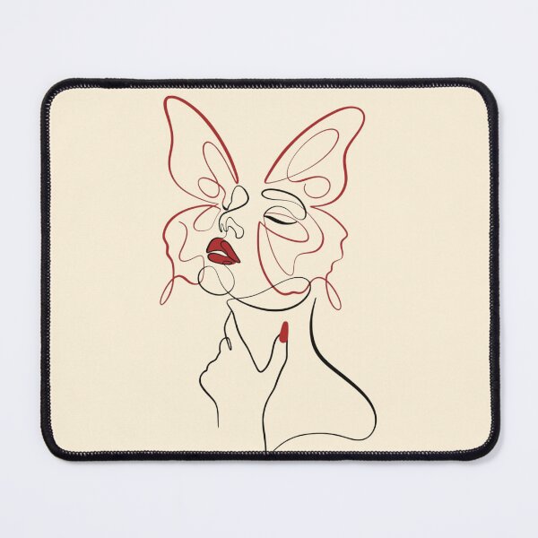 Item preview, Elegant Woman Floral Line Art designed and sold by DesignByKhayal.