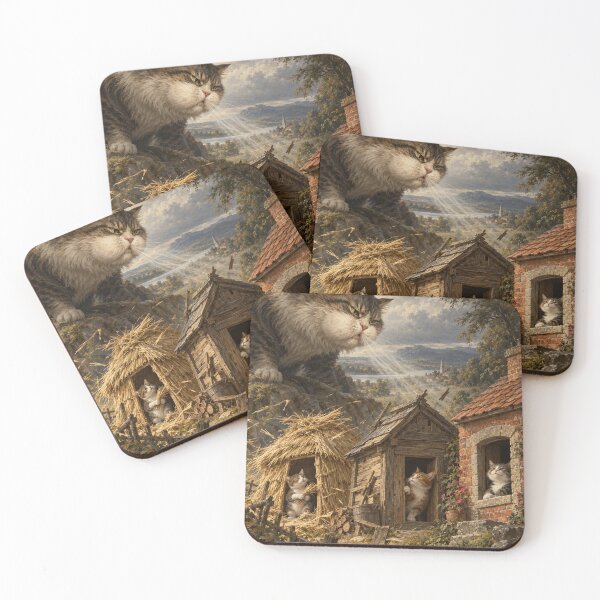 Item preview, Three Cats Defend Their Houses designed and sold by Ocelot-T.