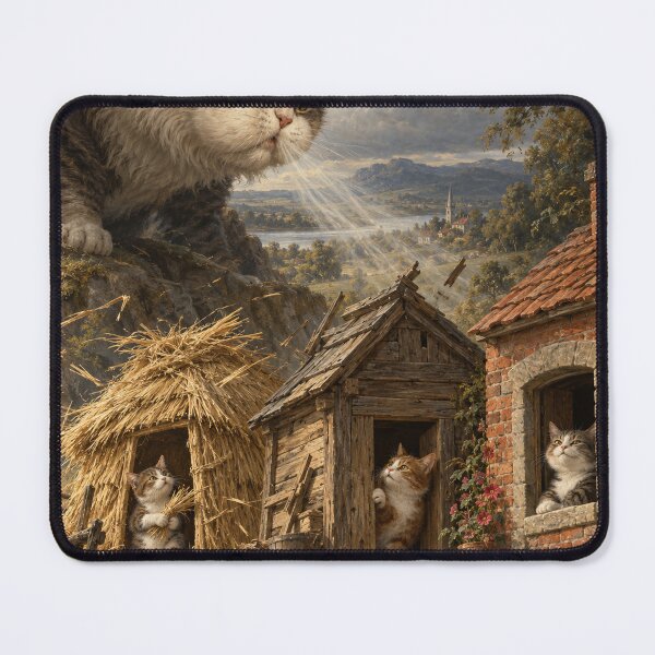 Item preview, Three Cats Defend Their Houses designed and sold by Ocelot-T.