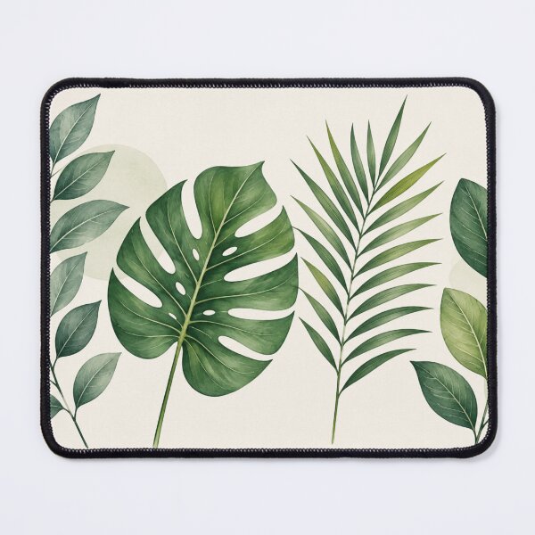 Item preview, Botanical Leaves Minimalist Green Wall Art designed and sold by LearnFunStore.