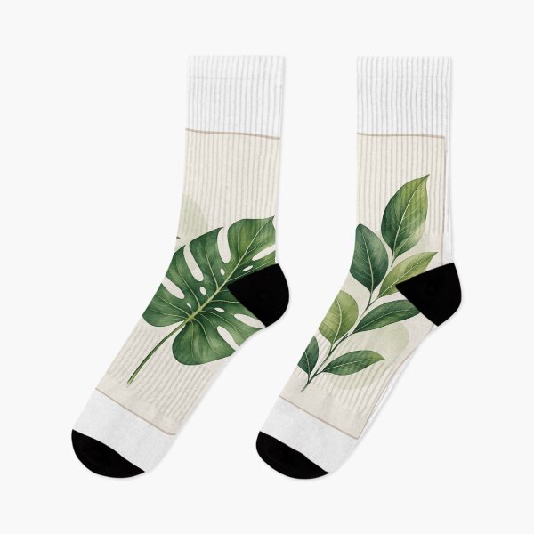 Item preview, Botanical Leaves Minimalist Green Wall Art designed and sold by LearnFunStore.