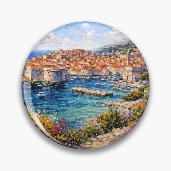 Item preview, Dubrovnik, Croatia – a painting of a summer day in this beautiful European city. designed and sold by GalleryKauffeld.