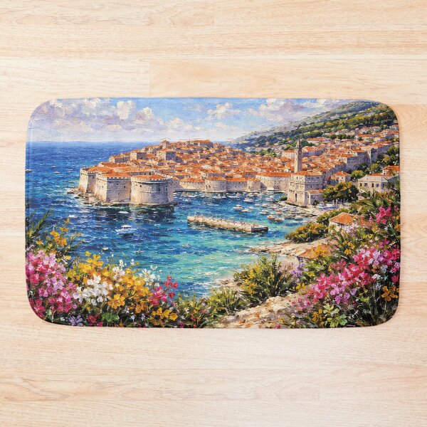 Item preview, Dubrovnik, Croatia – a painting of a summer day in this beautiful European city. designed and sold by GalleryKauffeld.