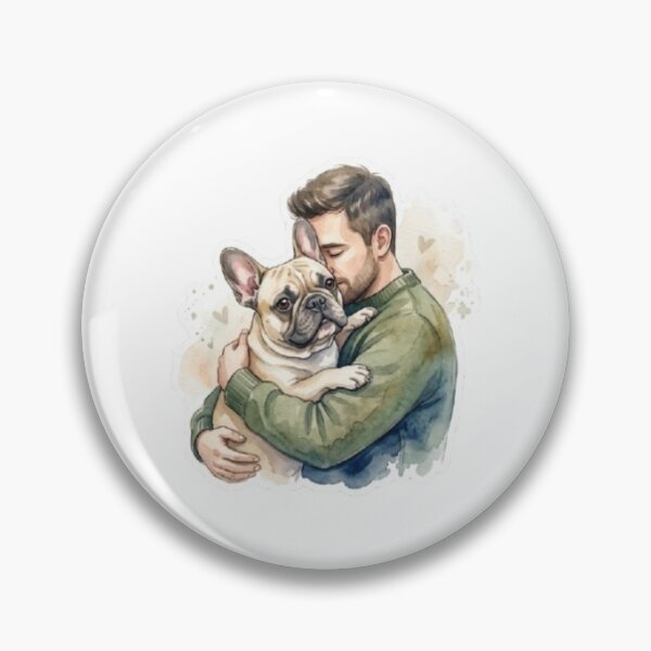 Item preview, My Safe Place ?? French Bulldog Hug Watercolor designed and sold by CROFTARTS.