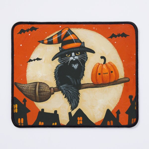 Item preview, Little Tuxedo Cat Halloween Witch designed and sold by KilkennyCat Art.