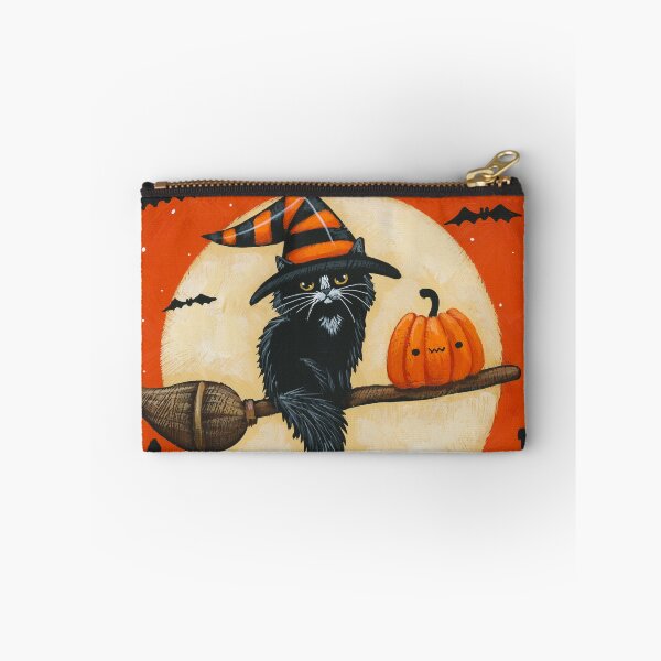 Item preview, Little Tuxedo Cat Halloween Witch designed and sold by KilkennyCat Art.