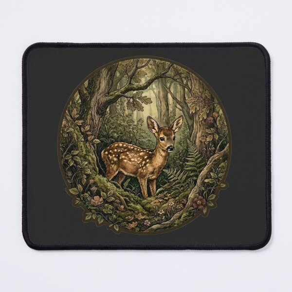 Item preview, Vintage Woodland Fawn Illustration designed and sold by Utopian-Magic.
