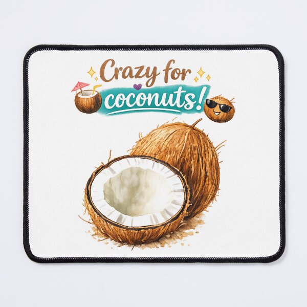 Item preview, Cute Coconut Fruit Kawaii Illustration designed and sold by Sommium .