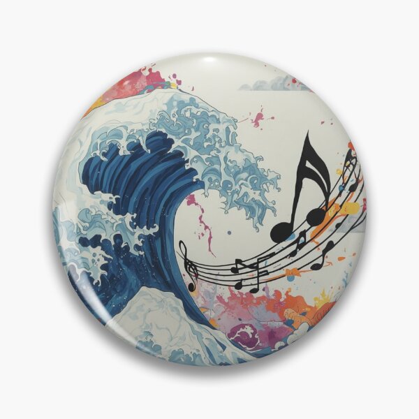 Item preview, Ocean Wave Music Art – Colorful Musical Notes Sea Wave Comforter & Shower Curtain. designed and sold by fbtrisha.