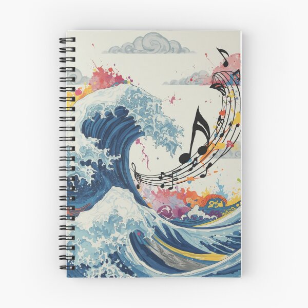Item preview, Ocean Wave Music Art – Colorful Musical Notes Sea Wave Comforter & Shower Curtain. designed and sold by fbtrisha.