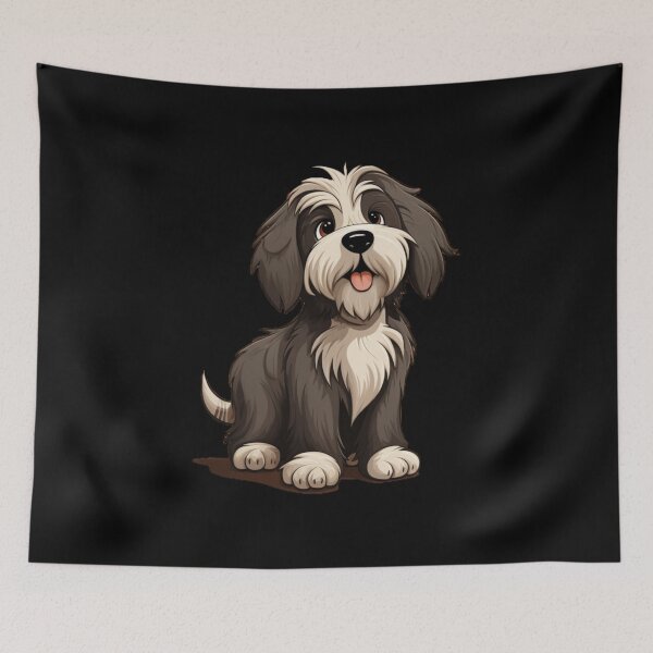 Item preview, Bearded Collie Cartoon Puppy Adorable Cute Dog Sticker designed and sold by nguyetngatron.
