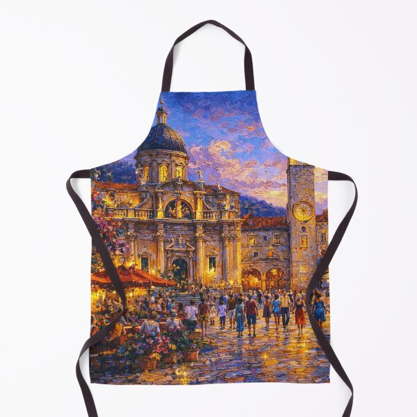 Item preview, Dubrovnik, Croatia – a painting of a summer night in this beautiful European city. designed and sold by GalleryKauffeld.