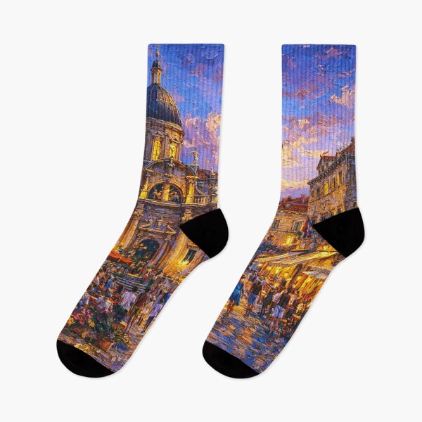 Item preview, Dubrovnik, Croatia – a painting of a summer night in this beautiful European city. designed and sold by GalleryKauffeld.