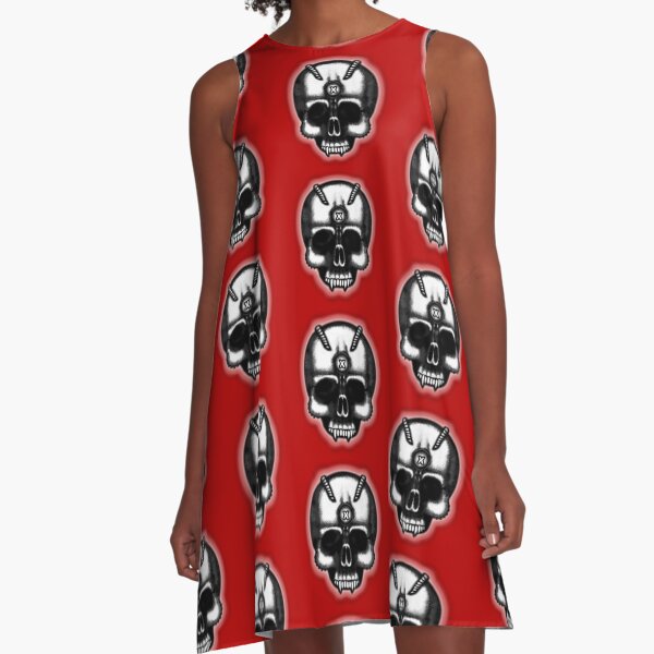 Errorface Skull A-Line Dress
