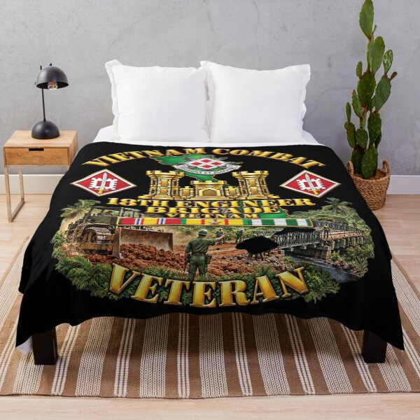 Item preview, Army - Vietnam Combat Engineer - 18th Engineer Bde w SVC - 3D - Enhanced w Scene designed and sold by Military Insignia Products.