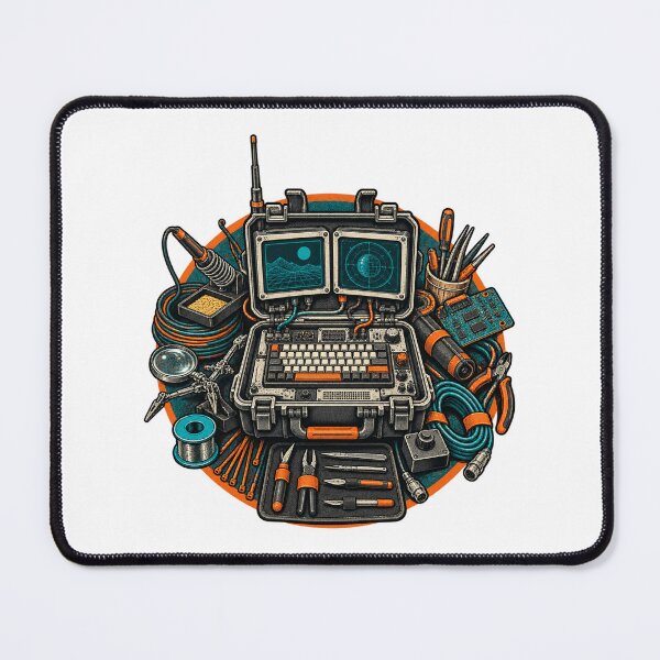 Item preview, Retro Cyberdeck Maker Workbench designed and sold by UrbanCanvvas.