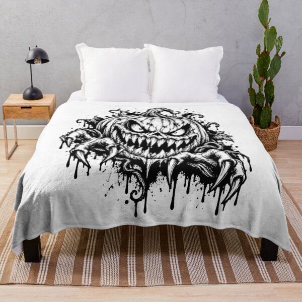 Item preview, Scary Halloween Pumpkin Monster Creepy Jack O Lantern Claws Art designed and sold by shemodas.