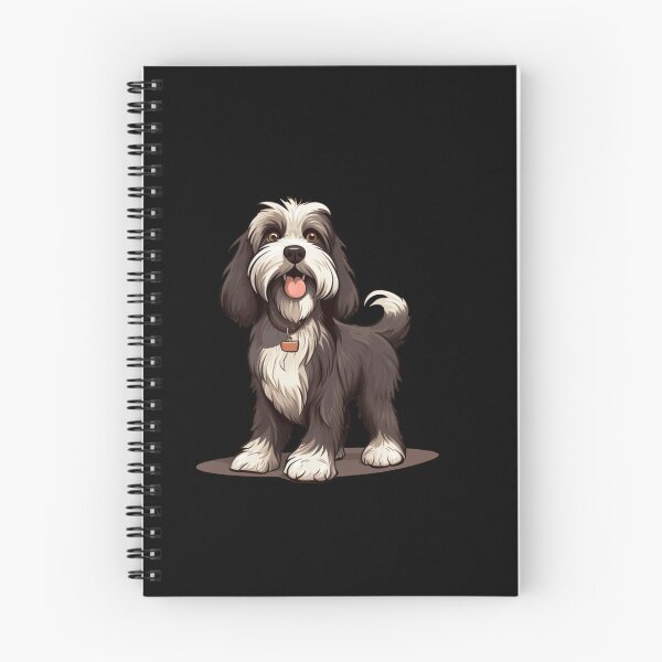Item preview, bearded collie cartoon style cute dog with collar Sticker designed and sold by nguyetngatron.