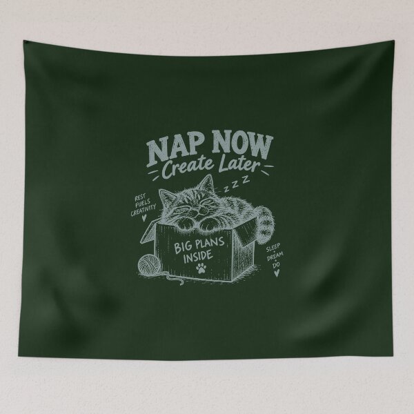 Item preview, Nap Now Create Later Cat designed and sold by awesome-loob.