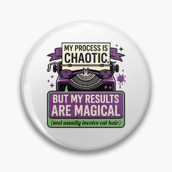 Item preview, My Process Is Chaotic Writing Typewriter Cat Hair designed and sold by Pyt27.
