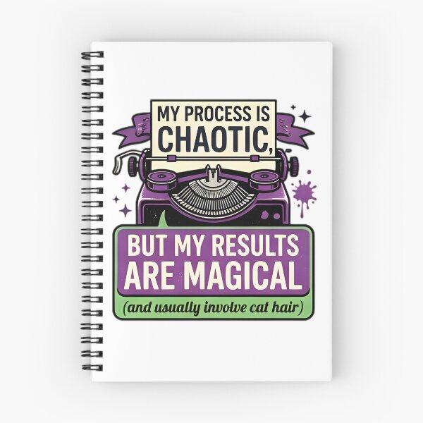 Item preview, My Process Is Chaotic Writing Typewriter Cat Hair designed and sold by Pyt27.