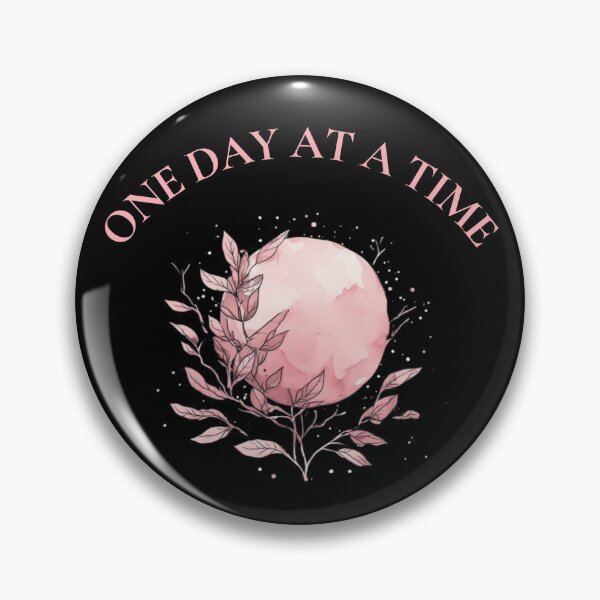 Item preview, One Day At A Time - Pink Celestial Watercolor Female Empowerment Quote designed and sold by emiliacreations.