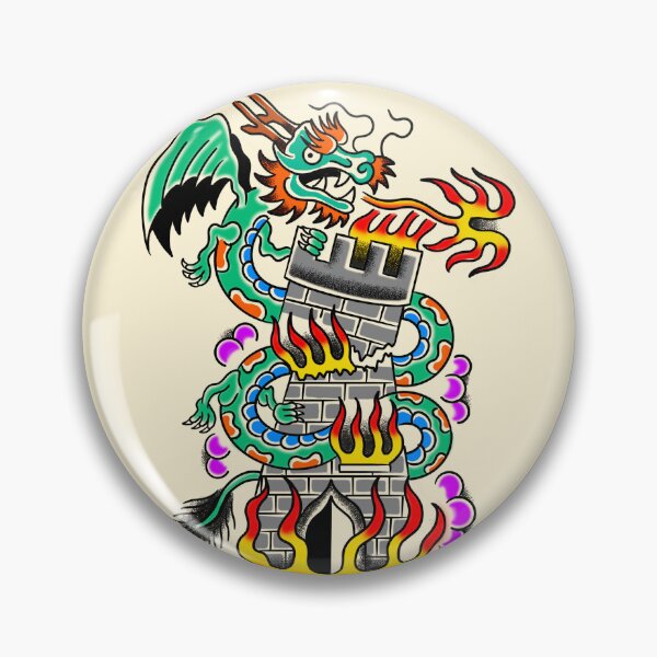 Item preview, Dragon Destroying Castle Old School designed and sold by MARCOSURREAL.