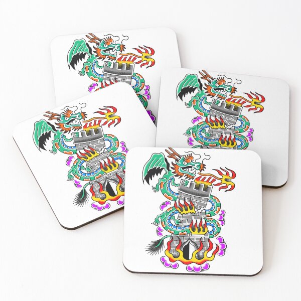 Item preview, Dragon Destroying Castle Old School designed and sold by MARCOSURREAL.
