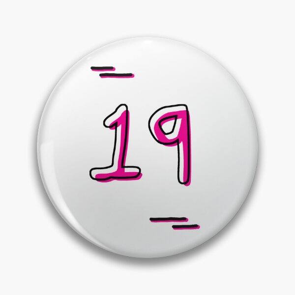 Item preview, Number 19 - Bold Pink Artistic Numeral Design designed and sold by Dyche Studio.